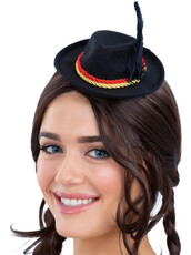 Mini bavorský klobouk, černý