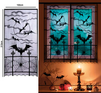 Okenní dekorace s motivem čarodějnic/Halloween, 102 x 213 cm
