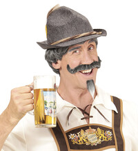 Pánská bavorská paruka s knírem a kozí bradkou (oktoberfest)