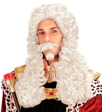 Pánská paruka s knírkem a bradkou, soudce