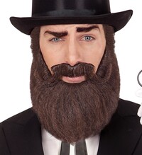 Pánské hnědé vousy a knírek