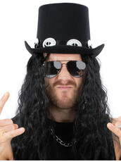 Sada rocker (klobouk s vlasy, brýle)