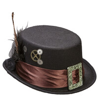Černý steampunk klobouk