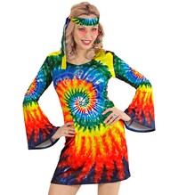 Dámské hippie šaty, batikované