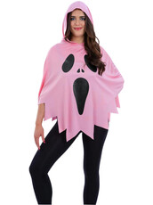 Dámské poncho duch, růžové