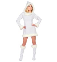 Dámský kostým Eskymák (šaty s kapucí, návleky na nohy)