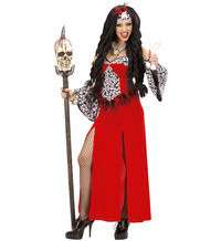 Dámský kostým voodoo šamanka (šaty, čelenka)