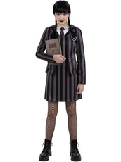 Dívčí uniforma Wednesday Addams, pruhovaná