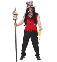 Pánský kostým voodoo šaman (top, kalhoty a klobouk)