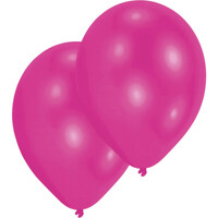 Sada 10ks metalicky růžových latexových balónků, průměr 27cm