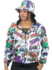 Unisex retro graffitti bunda, 90. léta