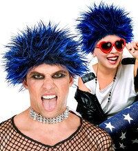 Modrá punk paruka
