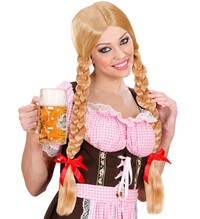 Dámská bavorská paruka s copy, blond