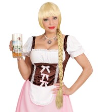 Dámská blond paruka s copem Oktoberfest
