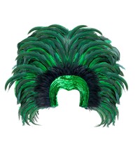 Brazilská čelenka s peřím, zelená
