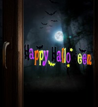 Samolepky na okno Happy Halloween 50x15 cm