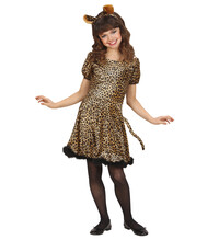 Dívčí kostým Leopard (šaty s ocasem, ouška)