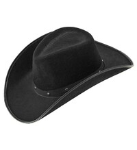 Černý kovbojský klobouk unisex