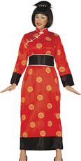 Dámské čínské kimono, červené