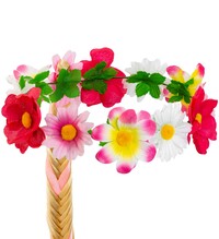 Květinová čelenka s copem