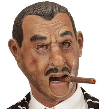 Latexová maska gangster s otvorem na pusu