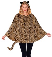 Poncho s kapucí Leopard