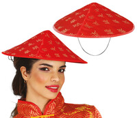 Vietnamský klobouk, červený