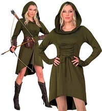 Dámský kostým středověká bojovnice, zelený (Robin Hood)