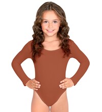 Dívčí hnědé body s dlouhým rukávem