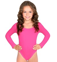 Dívčí růžové body s dlouhým rukávem