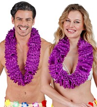 Fialový havajský lei věnec