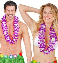 Fialový havajský věnec Lei