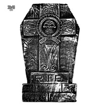 Halloweenská dekorace náhrobek, 30 x 49 cm