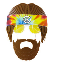 Hippies maska brýle s vousy