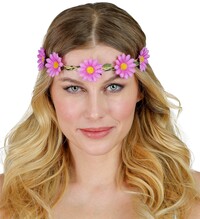 Květinová čelenka fialové květy