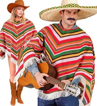 Mexické pončo barevné