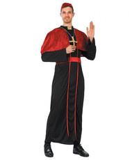 Pánský kostým kněze, červenočerný (univerzální velikost)
