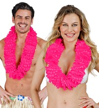 Růžový havajský věnec