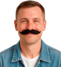 Tvarovatelný černý knírek