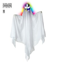 Dekorace duch svítící (měnící se barvy, rozměr 90 cm)