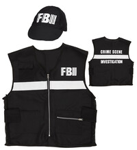 Kostým FBI vyšetřovatel (vesta, kšiltovka)