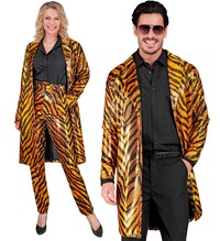 Párty flitrovaný kabát, tygří vzor