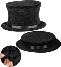 Skládací sametový klobouk