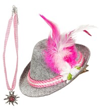 Bavorský mini klobouček a náhrdelník