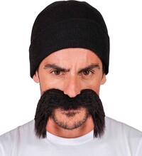 Čepice a knír pro motorkáře/vězně