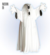 Dekorace strašidelný duch 55 cm