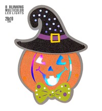 Nástěnná dekorace Halloweenská dýně, blikající (26x19 cm)