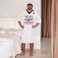 Furt něco - CZ - Noční košile bílá s čepičkou