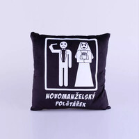 Polštářek - Novomanželský černý