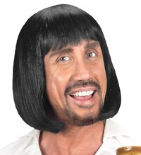 Černá středověká pánská paruka (Lord Farquaad)